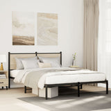 Metal Bed Frame without Mattress Sonoma Oak 137x190 cm 4007715