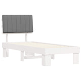 Bed Frame with Upholstered Headboard Light Grey 75 x 190 cm 877533