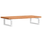 Basin Shelf Wall Mounted Steel and Solid Wood Beech 3302364