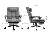 Office Chair with Footrest Ergonomic Office Chair with Armrests Lumber Support and Headrest Light T3398P328212