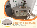 PawHut Dog Crate Furniture Side Table, with Cushion, 122 x 61 x 71cm - Walnut Brown T3398P554939