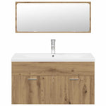 ZNTS 3 Piece Bathroom Furniture Set Artisan Oak Engineered Wood 3328912