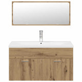 ZNTS 3 Piece Bathroom Furniture Set Artisan Oak Engineered Wood 3328912