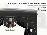 3 x 3m Pop-Up Gazebo Shelter, with Accessories - Black T3398P318693