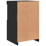 Side Cabinet with LED Lights Black Engineered Wood 836632