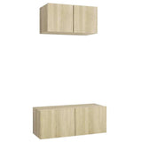 2 Piece TV Cabinet Set Sonoma Oak Engineered Wood 3079015