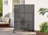 Privacy Screen Black 100 x 50 x 180 cm Steel 868542