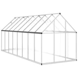 Greenhouse with Base Frame Silver 445x169x195 cm Aluminium 3266332