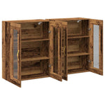 Wall Mounted Cabinet 2 pcs Old wood 69.5 x 34 x 90 cm 3334317