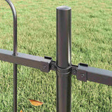 Garden Fence Grey 6.8 x 1.5 m Powder-coated steel 3334077