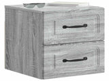 Wall-Mounted Bedside Cabinet Grey Sonoma 34.5 x 33 x 40 cm 899327