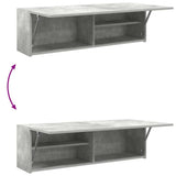 Bathroom Wall Cabinet Concrete Grey 100x25x30 cm Engineered Wood 860097