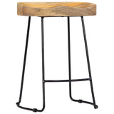 ZNTS Gavin Bar Stools 2 pcs Solid Mango Wood 247836