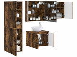Bathroom Cabinet Set 5 pcs Smoked Oak 53 x 15.5 x 70 cm 3407307
