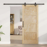 Sliding Door ORKDAL Brown 83 x 202 cm Solid Pine Wood 3333644