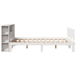 ZNTS Bookcase Bed without Mattress White 120x200cm Solid Wood Pine 3322631