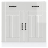 Kitchen Base Cabinet Lucca High Gloss White Engineered Wood 853739