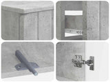 3 Piece Bathroom Cabinet Set ZWOLLE Concrete Grey 3417759