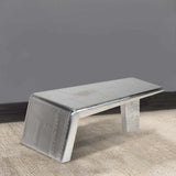 Coffee Table Silver Aluminium Industrial Coffee Table 246362