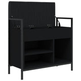 Shoe Bench Black 65.5x32x57.5 cm Engineered Wood 835202
