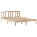 ZNTS Bookcase Bed without Mattress 140x190 cm Solid Wood Pine 3321696