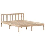 ZNTS Bookcase Bed without Mattress 140x190 cm Solid Wood Pine 3321696