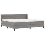 Box Spring Bed with Headboard Manual Taupe 200 x 200 cm Fabric 3341066