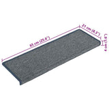 Stair Mats 30 pcs 65x21x4 cm Light Grey and Blue Rectangular Edge 3365780