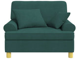 XL Armchair with Cushions Dark Green Fabric 42043488