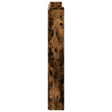 Storage Headboard with LED Smoked Oak Engineered Wood 3418657