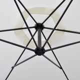 Cantilever Garden Parasol Sand White Polyester Large 42202