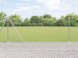 Hexagonal Fence with Concrete Base 25 x 1.2 m Galvanised Steel 3353803