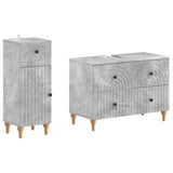 2 Piece Bathroom Cabinet Set ALKMAAR Concrete Grey 3417669