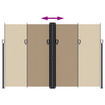 ZNTS Retractable Side Awning Taupe 220x600 cm 4004679