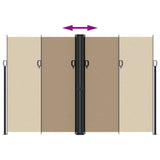 ZNTS Retractable Side Awning Taupe 220x600 cm 4004679