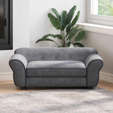 171039 Dog Sofa Dark Grey 72x45x30 cm Plush