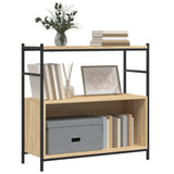 Bookshelf Sonoma Oak 80x30x78,5 cm Engineered Wood and Iron 832794