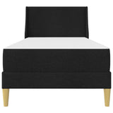 Bed Frame with Mattress with Headboard Black 90 x 190 cm Fabric 3415234