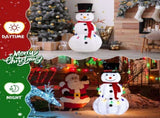 4ft 100LED 20 Lanterns Cashmere Fabric Retractable Snowman Garden Snowman Decoration 58418161