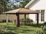 Gazebo without Sidewall Beige and Brown 42036809