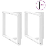 ZNTS Dining Table Legs T-Shaped 2 pcs White 100x35x cm Steel 4013069