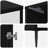 Bedside Cabinet HANAU 2 pcs Black Oak 36 x 33 x 51 cm 8007262