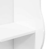 Corner Shelf High Gloss White 34 x 33 x 102 cm Engineered Wood 899940