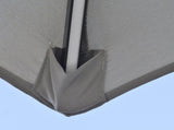 3 Cantilever Banana Parasol Hanging Umbrella with Double Roof, LED Solar lights, Crank, 8 Sturdy T3398P315451