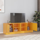 TV Cabinets 2 pcs Mustard Yellow 67x39x44 cm Steel 841698