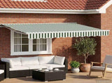 Manual Awning Frame with LEDs Green and White 3.5 x 2 m 3420552