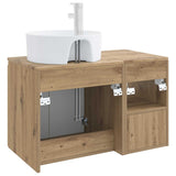 Bathroom Furniture Set 2 pcs Artisan Oak Engineered Wood 3404083