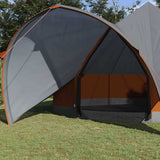 Teepee Tent 7-Person Grey and Orange 600 x 600 x 347 cm 42004016