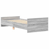 Bed Frame without Mattress Grey Sonoma 100x200 cm Engineered Wood 835937