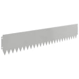 Lawn Edging 20 pcs 103 x 20 cm Steel Silver 8008387